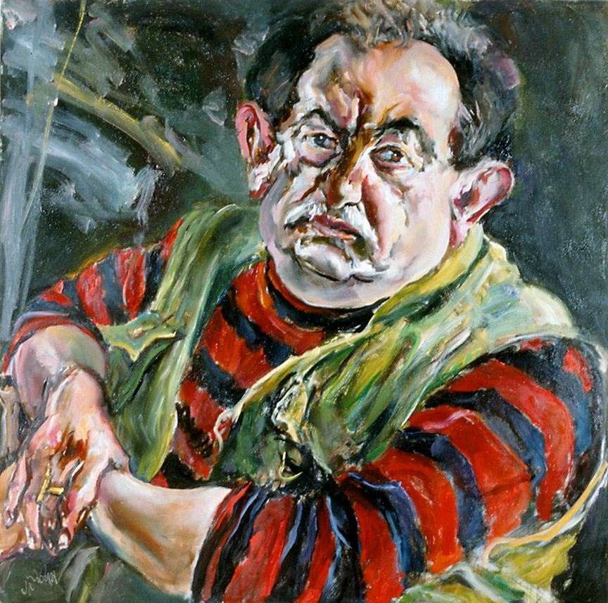 Raoul Middleman painting, Abram Bibi
