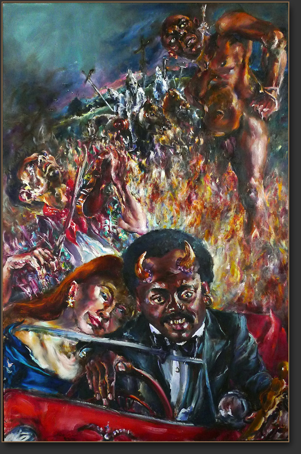 Raoul Middleman painting, Devil Went down To Georgia