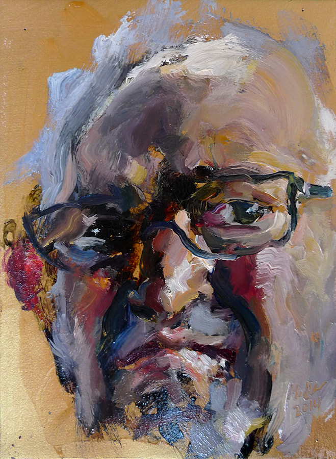Raoul Middleman painting, Self Gaze