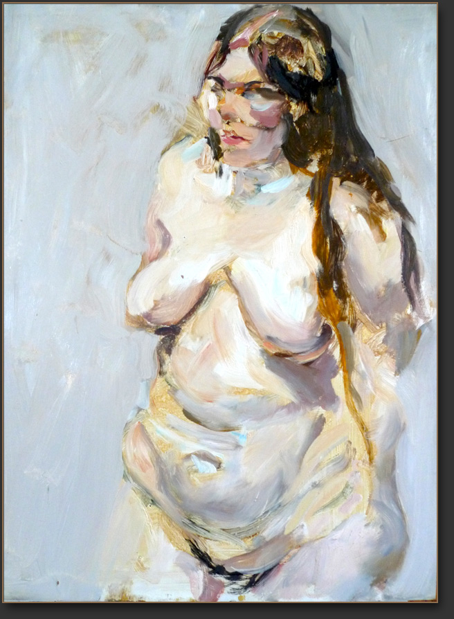 Raoul Middleman painting, Nude