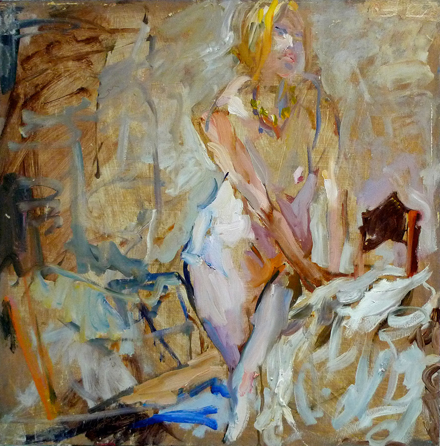 Raoul Middleman painting, Nude